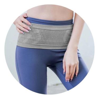 Imagem de Bolsa Cintura Corrida Invisível Academia Esporte Cinza G - - anjo da m