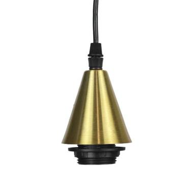 Imagem de Conjunto Para Pendente Kit Base + Soquete E27 Bivolt - BRAVALUMI, Ouro