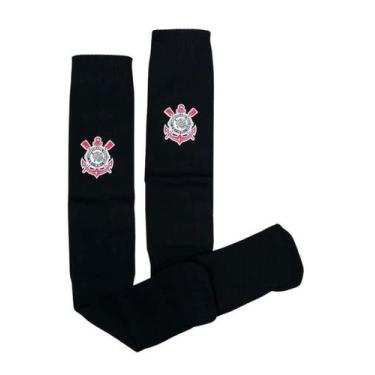 Imagem de Meião Infantil Corinthians Preto Oficial, M