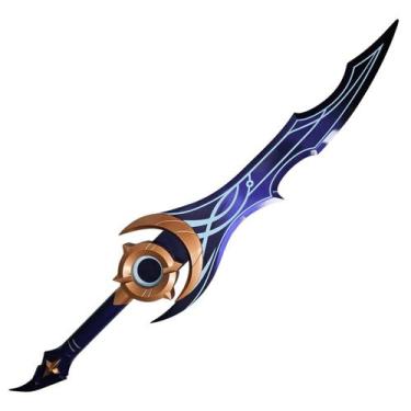 Imagem de Adaga Da Sombra Da Lua Solo Leveling 70cm Em Aço Com Suporte - Tenda M