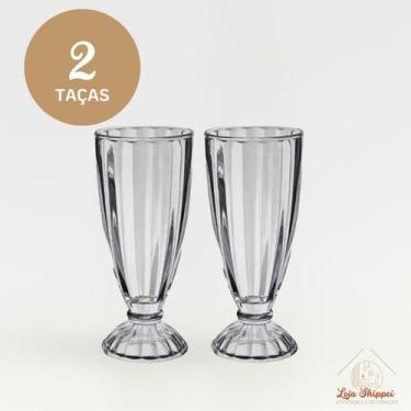 Imagem de Kit 2 4 6 Copos de Vidro Taça Milkshake Long Drink Vitaminas Suco Drin