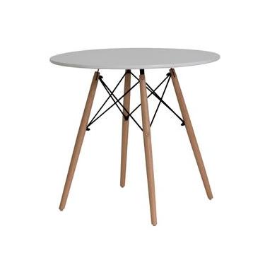 Imagem de Mesa Redonda De Jantar Para 4 Lugares Charles Eames Eiffel Branca 70cm