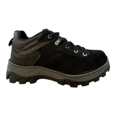 Imagem de Tenis Masculino Adventure Wonder Comfort Casual Couro Nobuck Tratorado Conforto 2047 Preto-Masculino