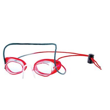 Imagem de Óculos de Natação, Speedo, Speed, Super Leve Baixo Perfil com Proteção na Moldura Ajuste com Duas Narizeiras, Tamanho Único - Vermelho Cristal