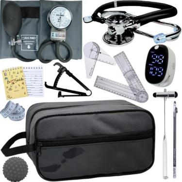 Imagem de Kit Fisioterapia Maleta Goniometro Martelo Buck Completo - Love Saude,