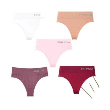 Imagem de Conjunto De Calcinhas plus Size Para Mulheres, Tanga De Cintura Alta, 