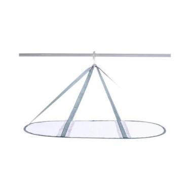 Imagem de Varal De Chão Dobrável Em Tela Para Roupas Delicadas, Toalhas, Meias E