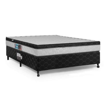 Imagem de Cama Box + Colchão Castor Casal Montblanc One Face D45 138x188x52cm - 