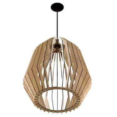 Imagem de Luminária Teto Tipo Pendente Amazonas Mdf Completa - Cor:mdf Cru - LEN