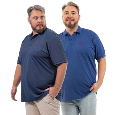Imagem de Kit 2 Camisa Polo Plus Size Tradicional Elegante Moderna