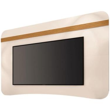 Imagem de Painel Para TV 80 Pol Orgânico 200cm Ermione B01 Off White Cinamomo - 