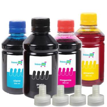 Imagem de Kit 4 Tintas Compatível Impressora Epson L4260 250ml Inova Ink