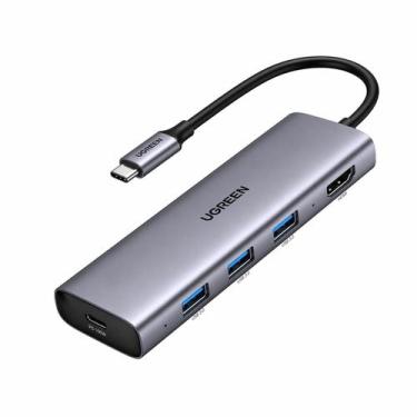 Imagem de Hub 5 Em 1 Ugreen Usb-c Para 3* Usb 3.0 + Hdmi 4k@30hz + Pd