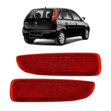 Imagem de Par Refletor Parachoque Traseiro Corsa 2003 2004 2005 2006 2007 2008 2