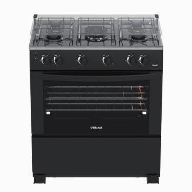 Imagem de Fogao a Gas 5 Bocas Venax Gaudi GIII Preto, Preto, Bivolt