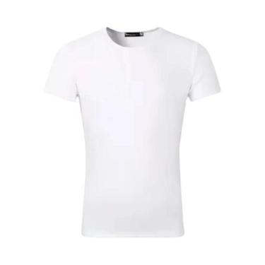 Imagem de Camiseta Térmica Masculina De Veludo De Manga Curta Para Inverno - Cam