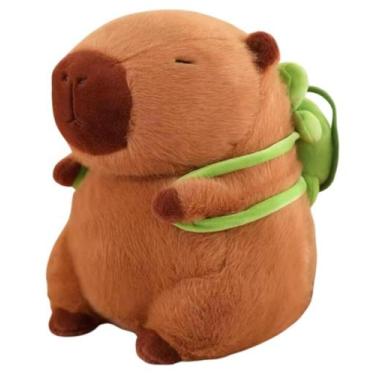 Imagem de Capivara de pelúcia c/ mochila de tartaruga chaveiro - IVO COSMÉTICOS