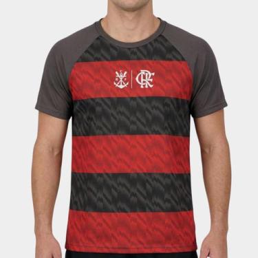 Imagem de Camiseta Flamengo Harmonia Masculina - Cinza e Vermelho - EGG - Brazil