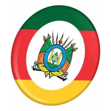 Imagem de Adesivo Resinado Brasão RS Vinil UV compatível Moto/Capacete - SPTS