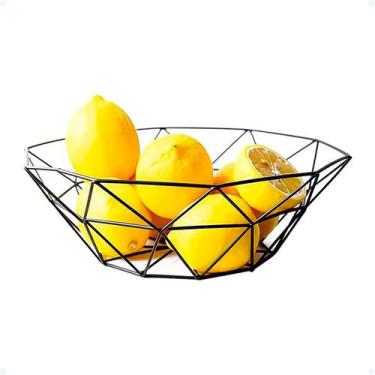 Imagem de Cesto De Frutas Redonda Moderna Fruteira Para Mesa Cozinha - Monaliza