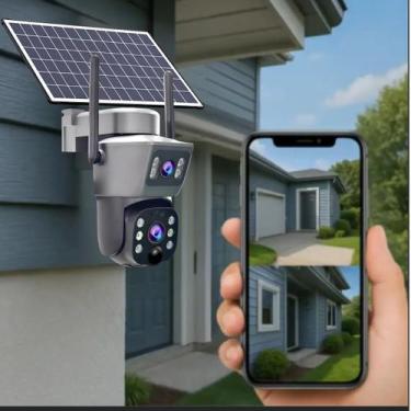 Imagem de Câmera 4K com Painel Solar e Notificação no Celular - Rick Imports