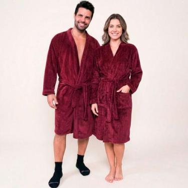 Imagem de Roupão Adulto Microfibra Benévola Antialérgico Feminino e Masculino Ma