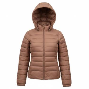 Imagem de Jaqueta Feminina Bobojaco Puffer Com Capuz Nylon De Frio COR:MARROM CL