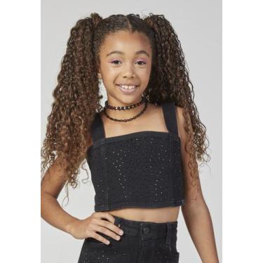 Imagem de Cropped Preto com Strass Brilho Mylu, Preto, 6