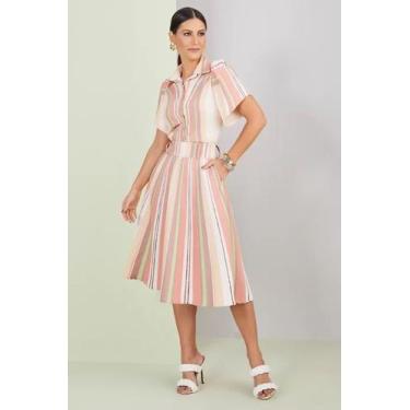 Imagem de Saia feminina Godê Plano Com Listras - Titanium Jeans, 40