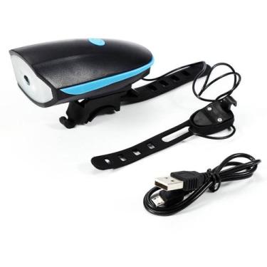 Imagem de Farol Lanterna com Pisca de Alerta em LED com Buzina para Bike (Bicicl