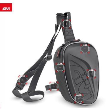 Imagem de Pochete Bolsa de Perna Cartucheira Givi St608 Sport 3 litros, Preto, 3