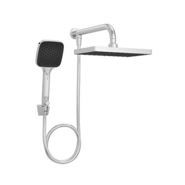 Imagem de Chuveiro Retangular de Parede 26,5cm com Desviador Flex Max, 2086.C.DE