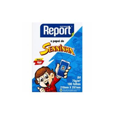 Imagem de Papel sulfite a4 75gr 100 folhas senninha branco report - SUZANO