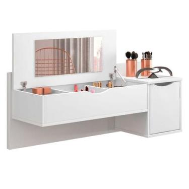 Imagem de Penteadeira Camarim Suspensa Blush Branco Móveis Albatroz
