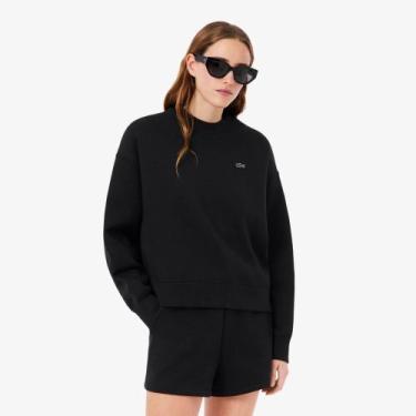Imagem de Moletom Oversized em Malha Double Face - Lacoste, 40, Preto