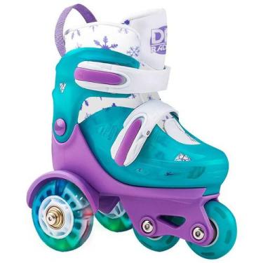 Imagem de Patins triline com luz nas rodas tamanho 31-34 suporta até 50 kg - DM 