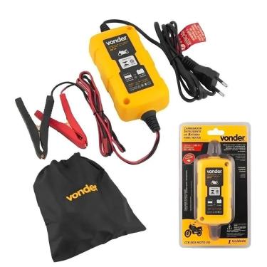 Imagem de Carregador de Bateria para Motocicleta CIB 003 Compatível com 12V Carregamento Inteligente com Microprocessador Vonder