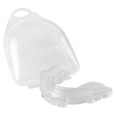 Imagem de Protetor Bucal com Estojo Absorção de Impactos Equipamento Anatômico Transparente Vollo Sports