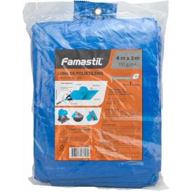 Imagem de Lona Polietileno Azul 4m x 3m 150 Micras Famastil