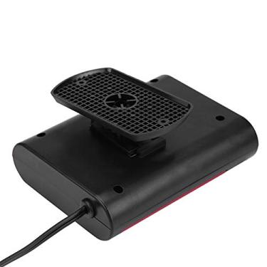 Imagem de Aquecedor de carro, descongelador de janela de carro portátil, descongelador de janela para viagem de acampamento ao ar livre para pára-brisa de carro(preto + vermelho)