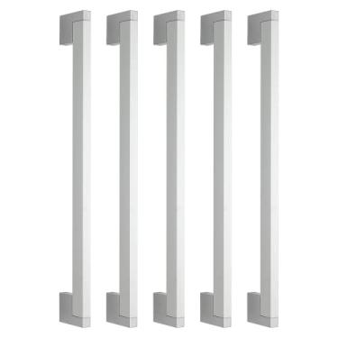 Imagem de 5 Puxador De Alumínio Linea Para Guarda Roupa Comoda 22,4cm (Cromado Fosco)