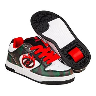 Imagem de HEELYS Cosmical (criança pequena/criança grande/adulto), Camuflagem preto/vermelho/branco/verde, 2 Little Kid