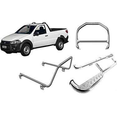 Imagem de KIT QUEBRA MATO+ESTRIBO+SANTO ANTONIO STRADA 14/2020 CROMADO