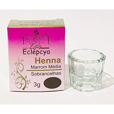 Imagem de Henna Sobrancelhas Eclépcya Marrom Média 3g e Dapin