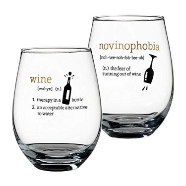 Imagem de Lillian Rose Conjunto de 2 Taças de Vinho sem Haste, 510 g, Transparente