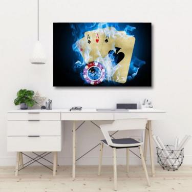 Imagem de Quadro decorativo Poker - Jogo de Cartas - Tela em Tecido