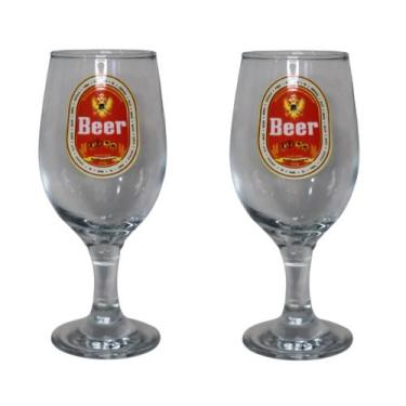 Imagem de Taças De Vidro Para Cerveja Personalizadas 300 Ml Kit 2 Un - Fratelli