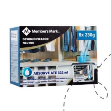 Imagem de Desumidificador Neutro Member's Mark Pack com 8 Unidades de 230g Cada