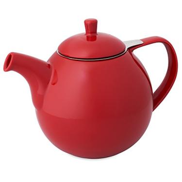 Imagem de FORLIFE Bule de chá Curve com infusor, 1,275 g, vermelho