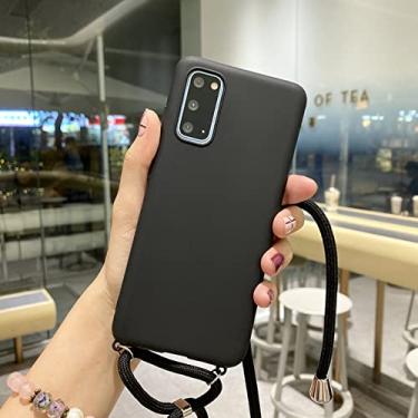 Imagem de Para Samsung Galaxy S20 Ultra S10 E S8 S9 Plus Note 8 9 10 Pro A6 A7 A9 2018 Capa Crossbody Colar Colar Alça de Ombro, Preto, Para Nota 8